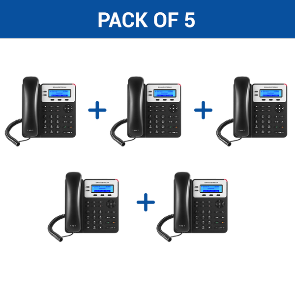 Grandstream GXP1625 PoE IP Phone with HD Audio - Pack of 5